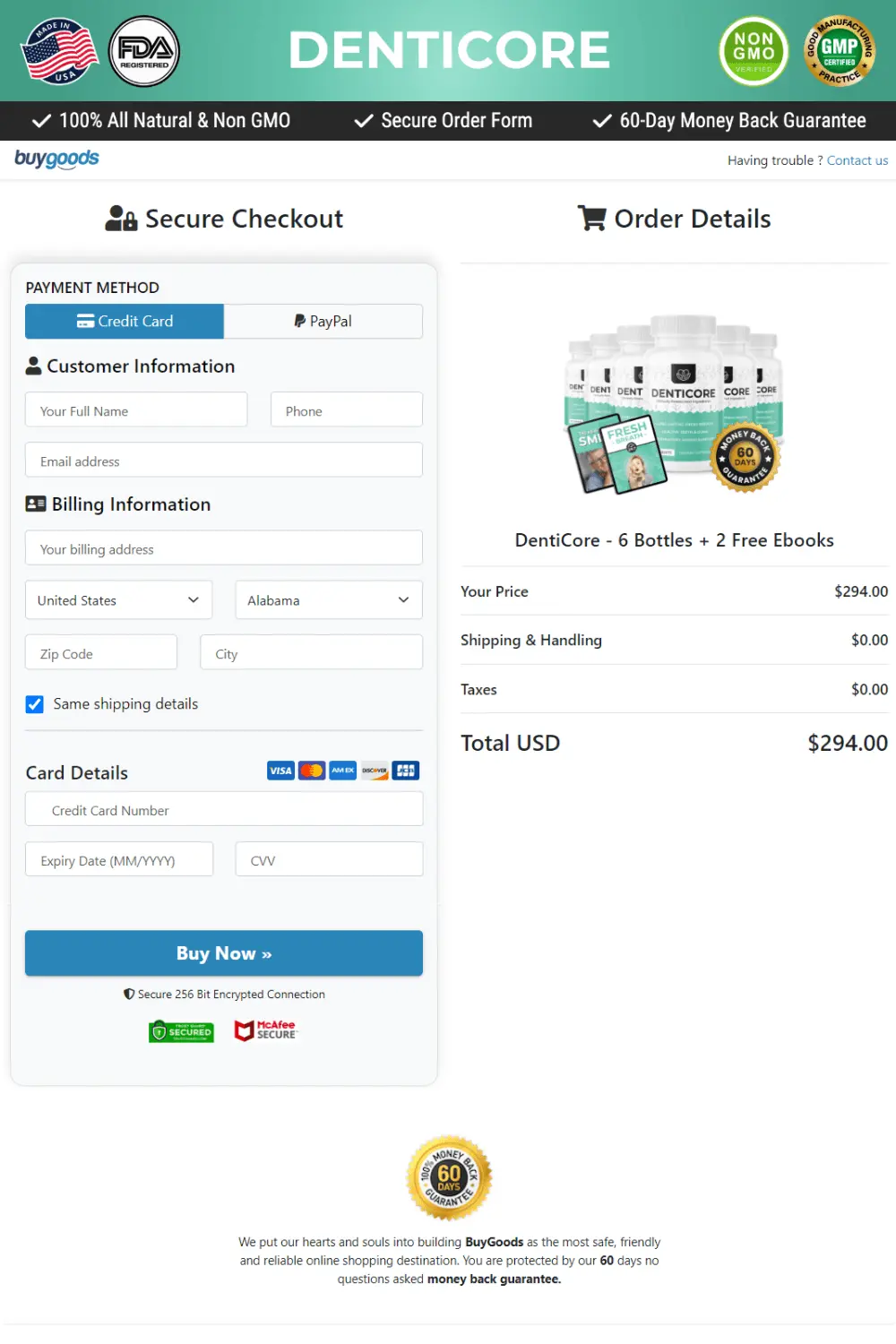 denticore order form